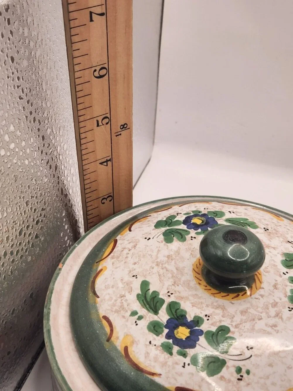 Vintage Italian Ceramic Lidded Container Decorative Pot, Colourful Tea / Sugar